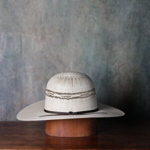 Ivory Brown Bangora Open Crown Hat