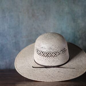 Jute Flat Brim Western Straw Hat