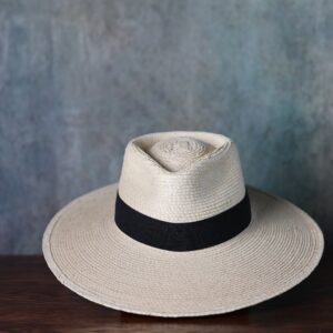 Palm Leaf Teardrop Crown Straw Hat