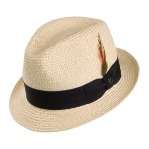 Natural Toyo Straw Trilby Hat