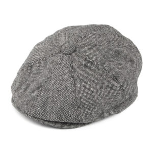 Black Marl Tweed Newsboy Cap