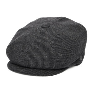 Charcoal Wool Blend Newsboy Cap