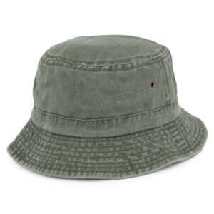 Olive Packable Cotton Bucket Hat