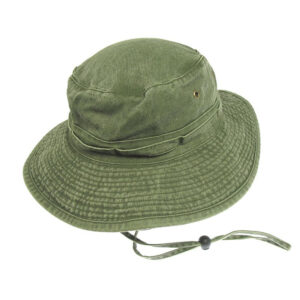 Olive Packable Cotton Boonie Hat