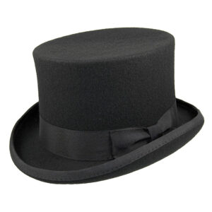 Black Mid Crown Top Hat