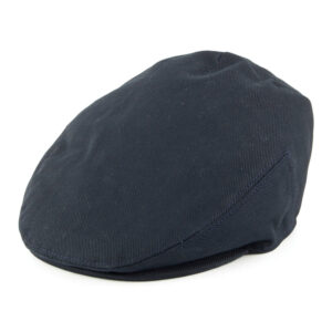 Navy Blue Kids Cotton Flat Cap