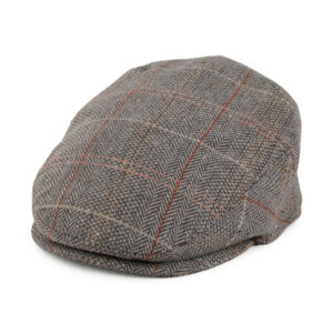 Brown-Grey Kids Tweed Flat Cap