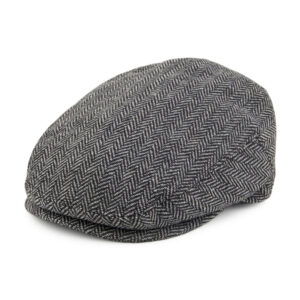 Grey Baby Herringbone Flat Cap